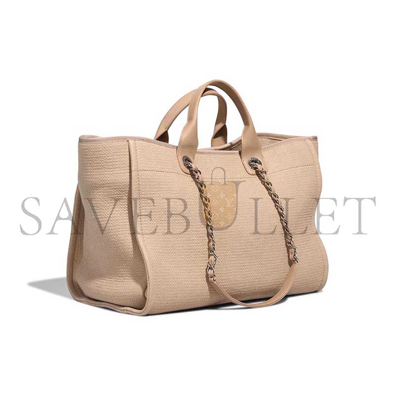 Ch*el deauville medium canvas lamb beige as4317 (39*30*22cm)